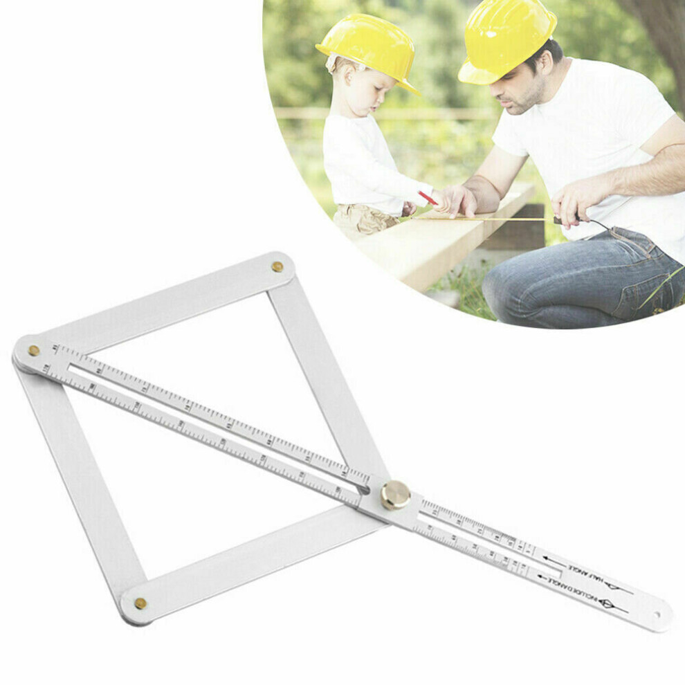 Bevel Corner Protractor Metal Multi Angle Tool Ruler Finder Protractor