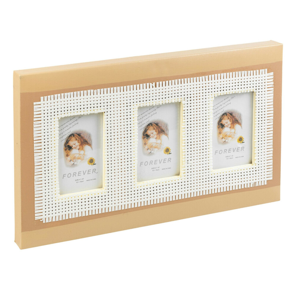 (3x10x15cm - 6 x 4" Shabby Chic) Designer Wooden /Canvas Photo Frames Hanging/Table