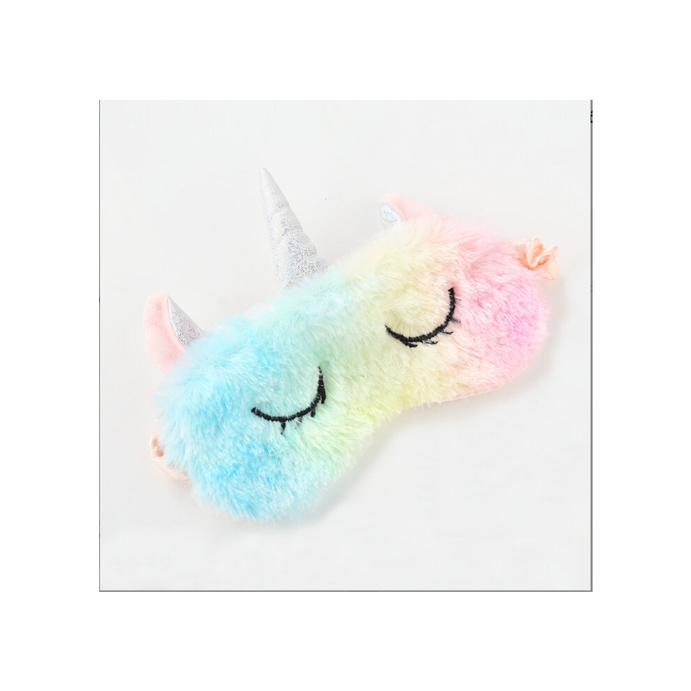 (Colorful) Unicorn Sleeping Mask, Cartoon Travel Girl Eye Mask, Blackout Eye Mask