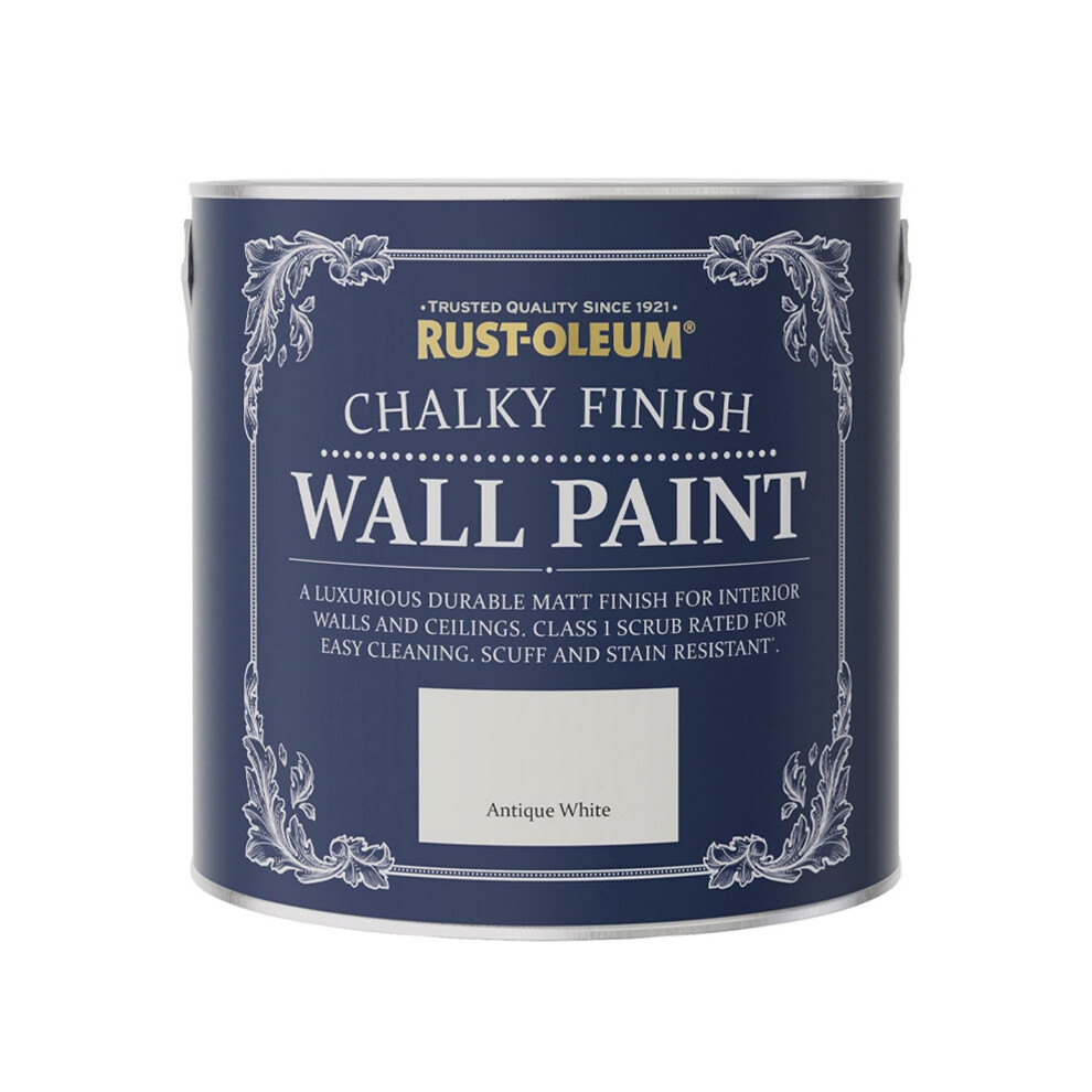 Rust-Oleum Chalky Wall Paint Antique Matt 2.5L White