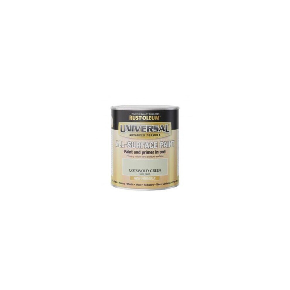 Rust-Oleum Universal Cotswold Green Satin All-Surface Brush Paint 750Ml