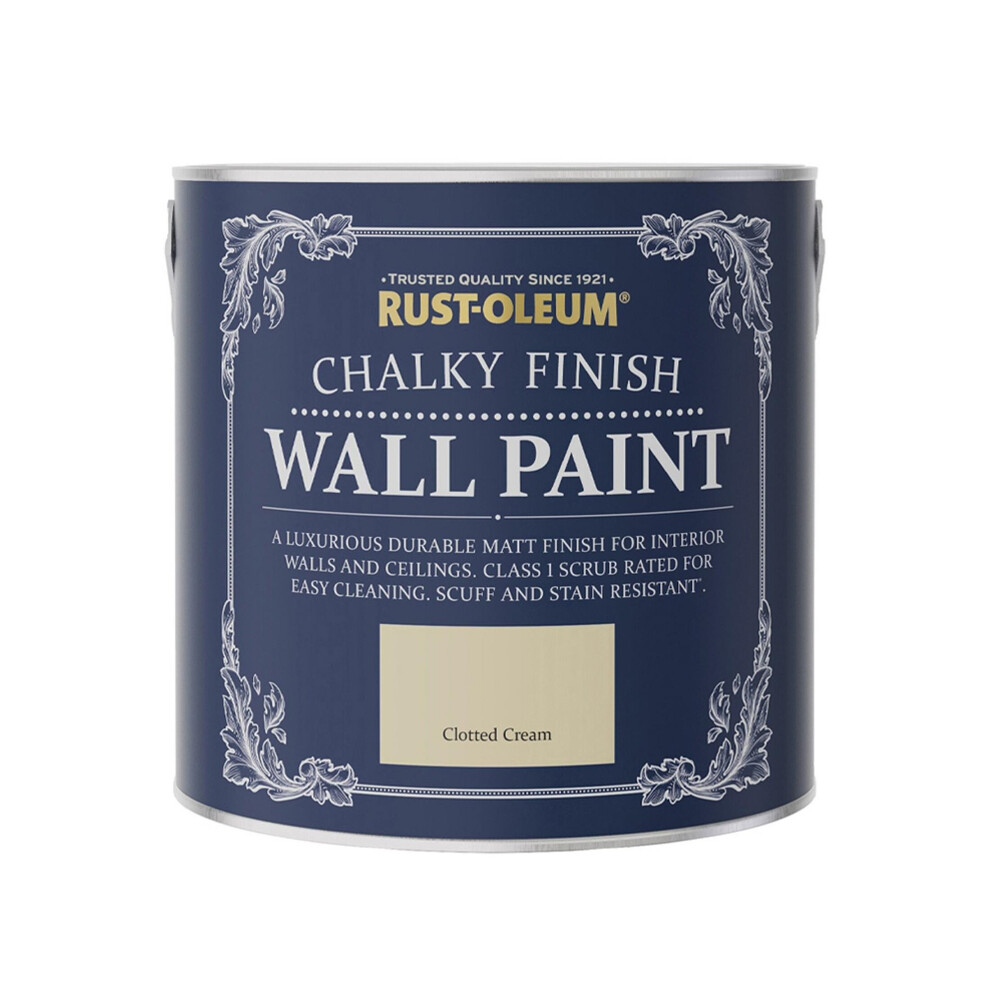 Rust-Oleum Chalky Wall Paint Clotted Matt 2.5L Cream