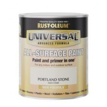 Rust-Oleum Universal Portland Stone Satin All-Surface Brush Paint 750ml