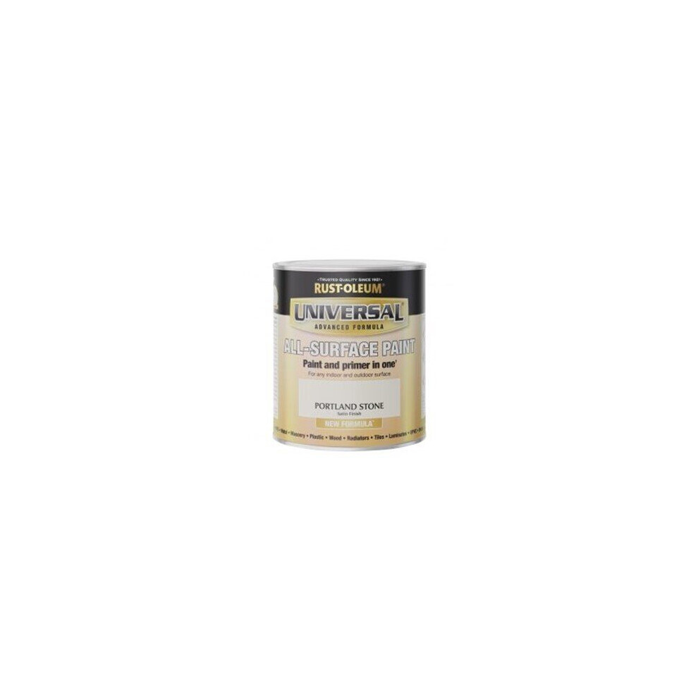 Rust-Oleum Universal Portland Stone Satin All-Surface Brush Paint 750ml