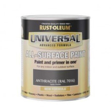 Rust-Oleum Universal Anthracite Satin All-Surface Brush Paint 750ml