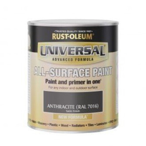 Rust-Oleum Rust-Oleum Universal Anthracite Satin All-Surface Brush Paint 750ml