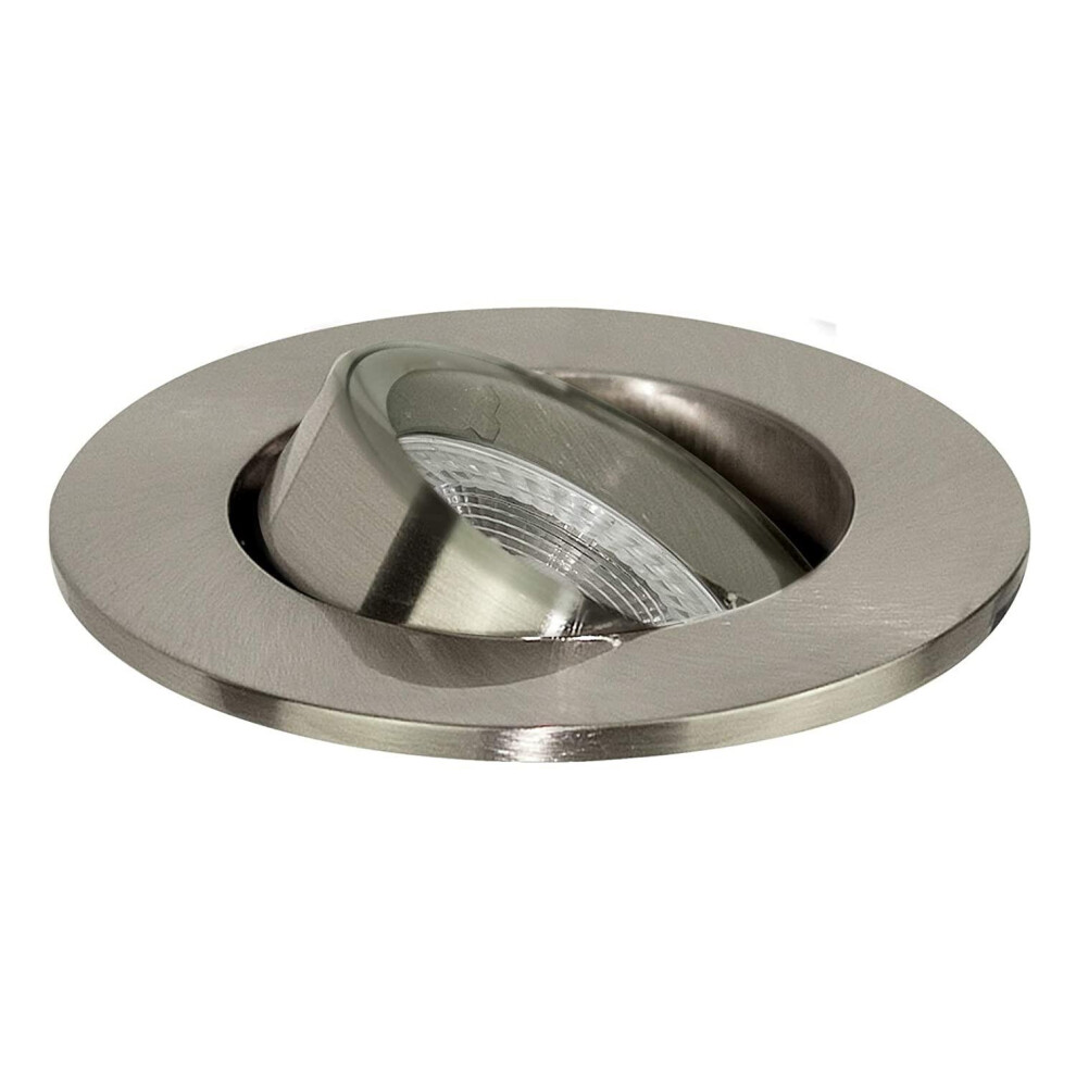 Adustable GU10 Bezel Lock Ring Downlight Brushed Steel