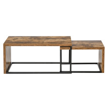 HOMCOM Set of 2 Coffee Tables, Side Table, Tea Table for Living Room