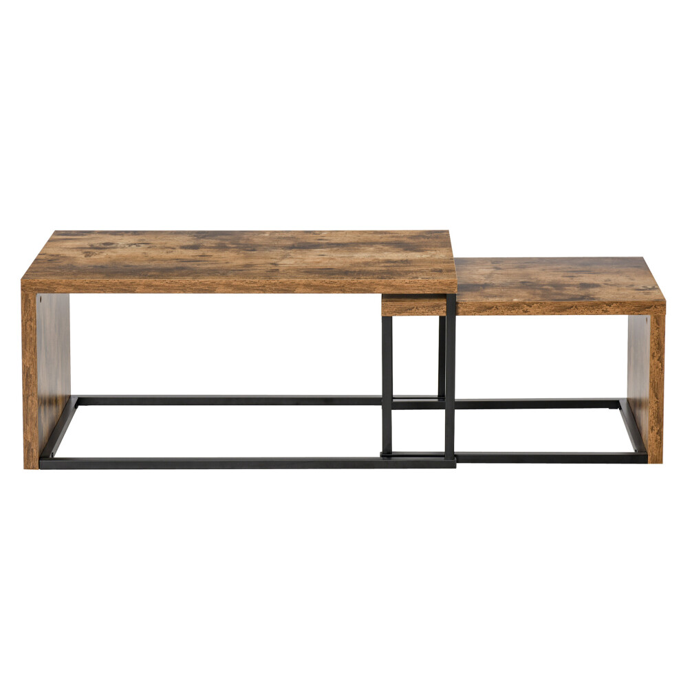 HOMCOM Set of 2 Coffee Tables, Side Table, Tea Table for Living Room