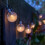 (Warm White) GardenKraft 60 Outdoor Globe String Lights / Solar Powered 10