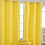 Homescapes (W 137cm x Drop 182cm, Yellow) Plain Cotton Eyelet Curtains 1