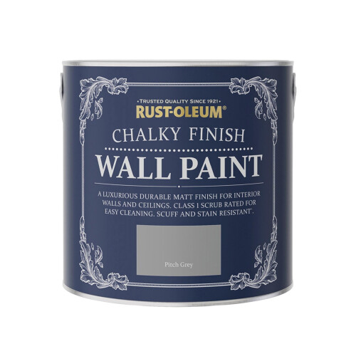 Rust-Oleum Rust-Oleum Chalky Wall Paint Pitch Grey Matt 2.5L
