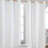 Homescapes (W 117cm x Drop 137 cm, Off White) Plain Cotton Eyelet Curtains 1