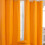 Homescapes (W 137cm x Drop 182cm, Orange) Plain Cotton Eyelet Curtains 1