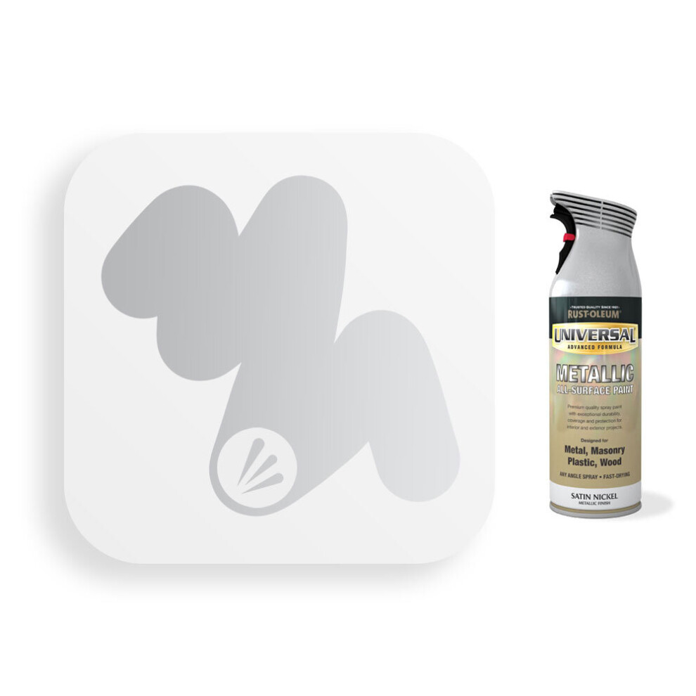 Rust-Oleum Satin Nickel Metallic Universal Spray Paint 400Ml Silver