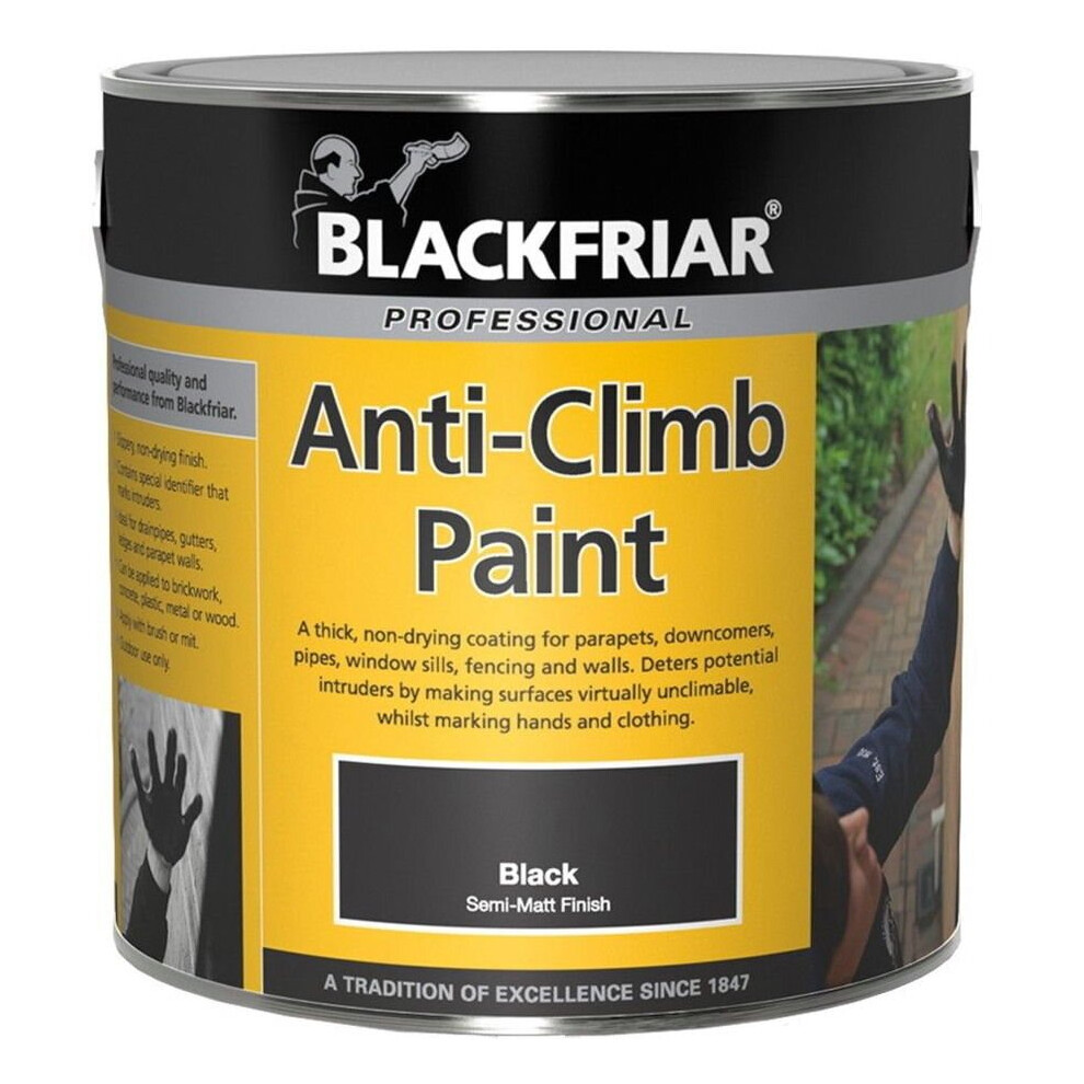 Blackfriar Anti-Climb Paint Black Semi-Matt 5L