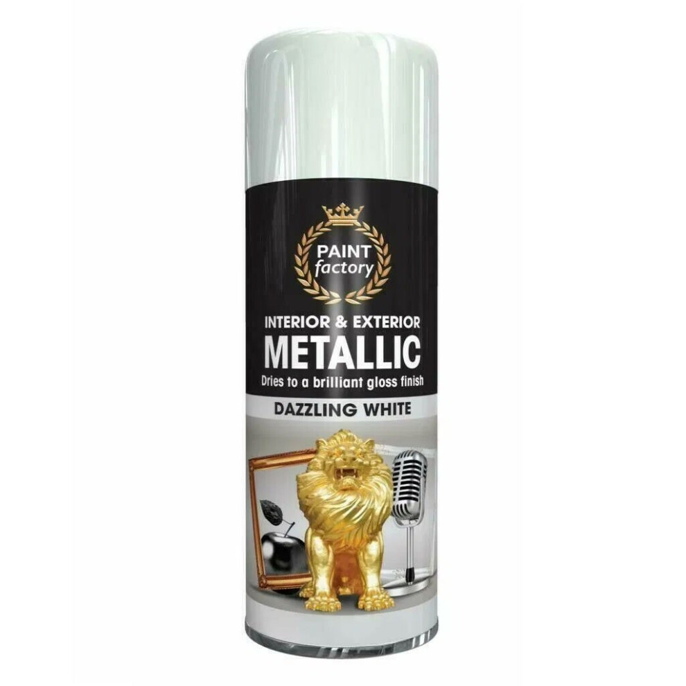 White Metallic Spray Paint 400ml