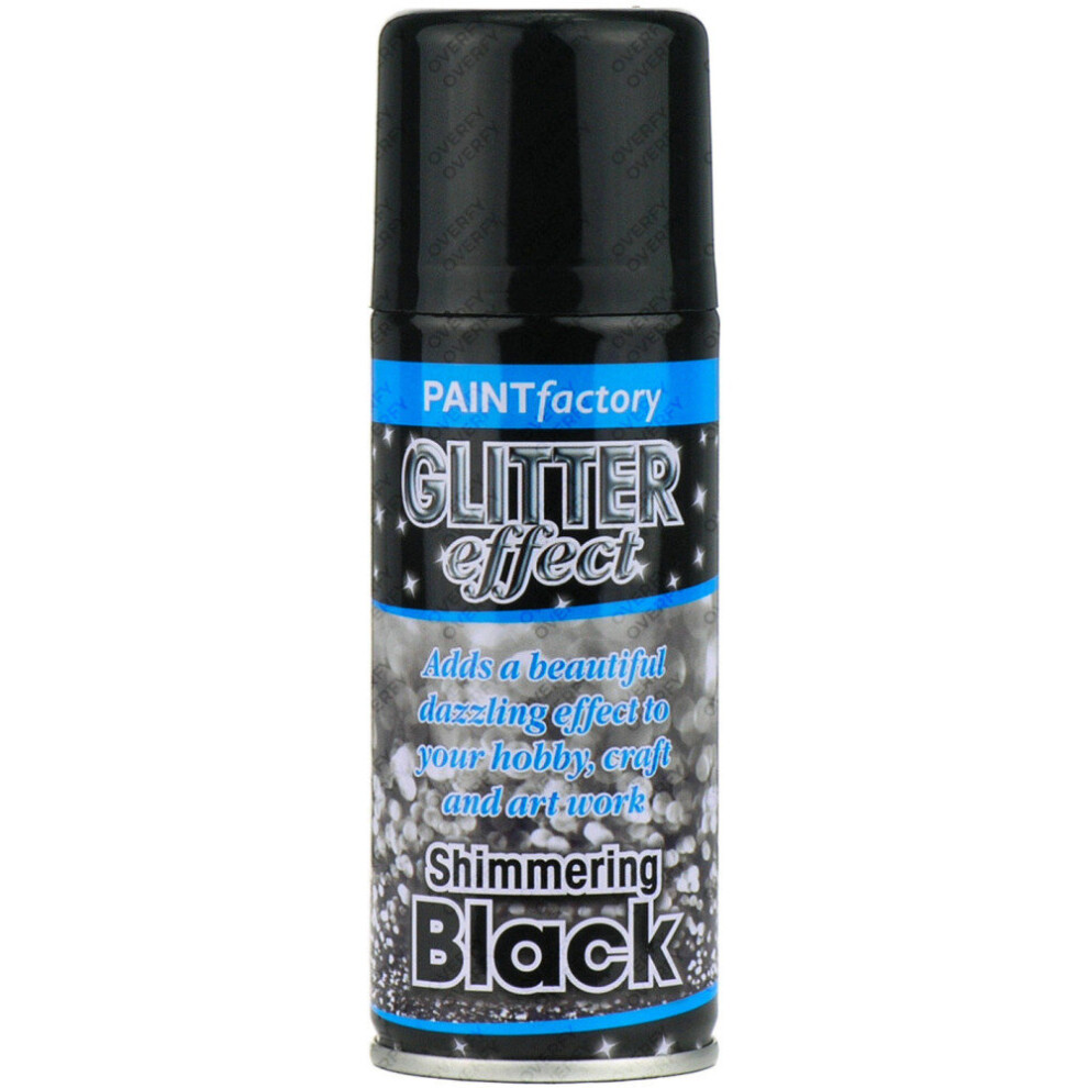 Black Glitter Spray Paint 200ml