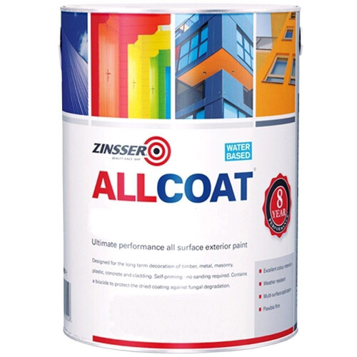 Zinsser Zinsser Allcoat Multi-Surface Self-Primer Exterior 15 Year WB Gloss White 1L