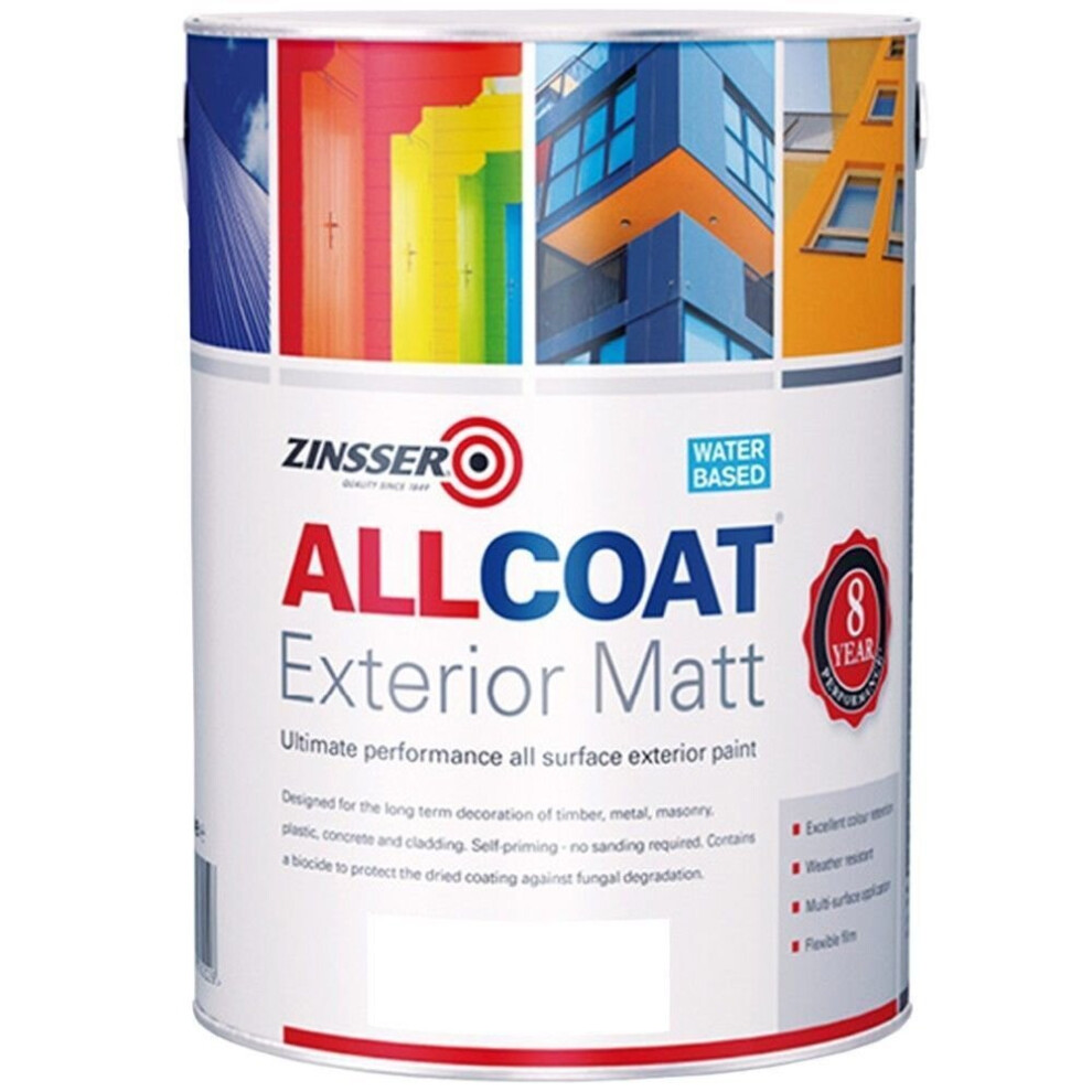 Zinsser Allcoat Multi-Surface Self-Primer Exterior 15 Year WB Matt White 1L