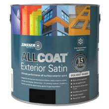 Zinsser Allcoat Exterior 15 Year Satin Black 1L