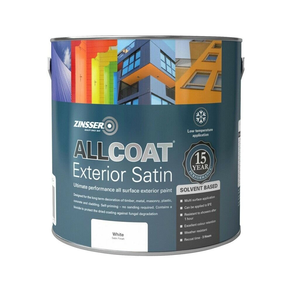 Zinsser Satin White AllCoat Self-Primer 15 Year 2.5L