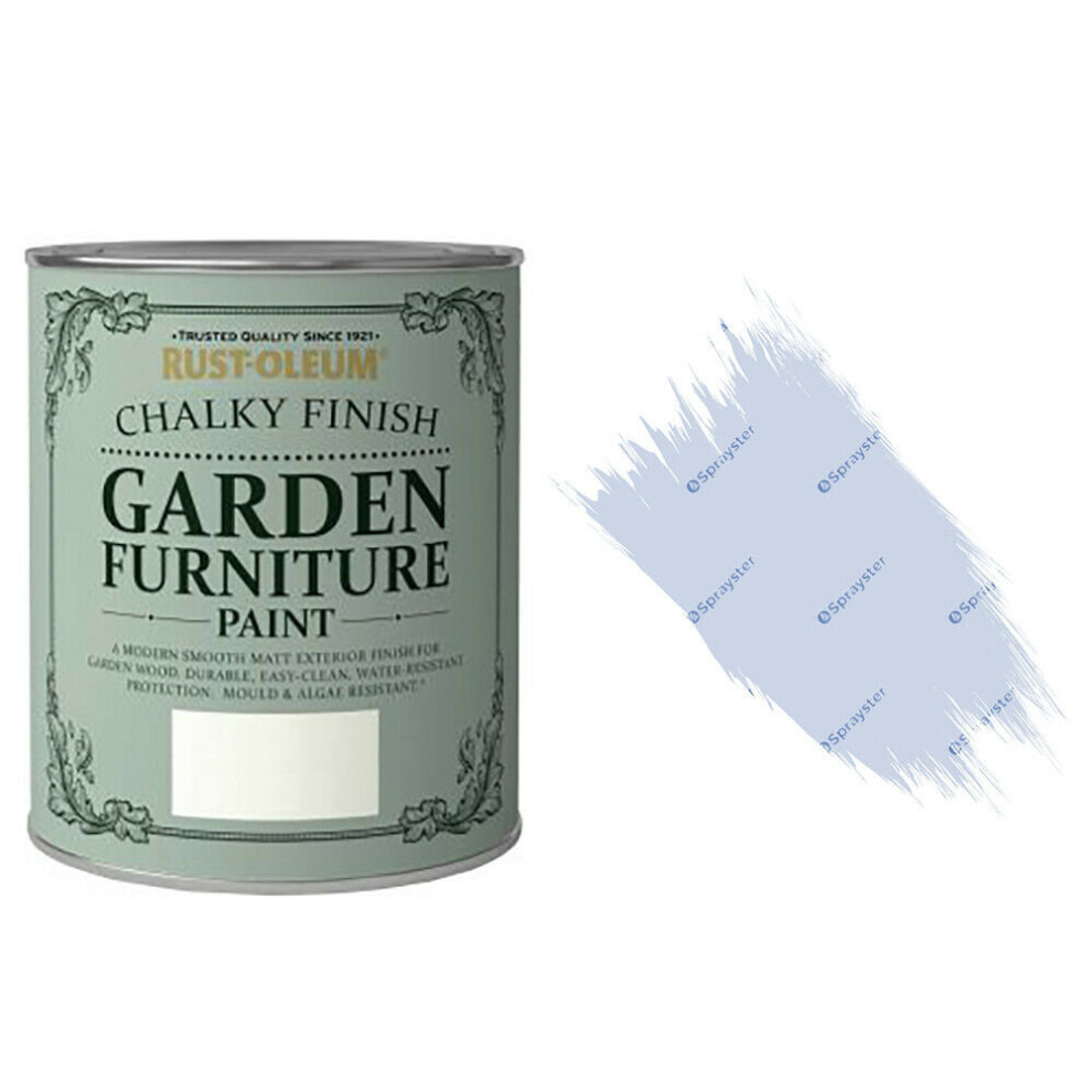 Rust-Oleum Chalky Finish Garden Furniture Paint Powder Blue 750ml