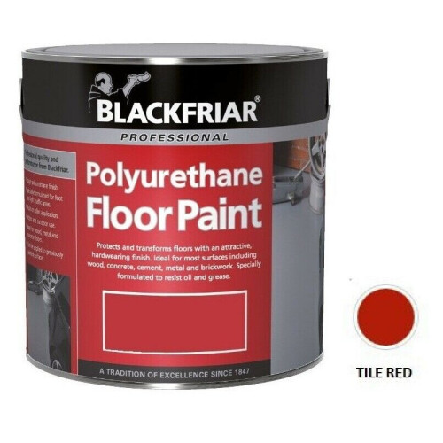 Blackfriar Tile Red Polyurethane Floor Paint Hard Wearing 5L