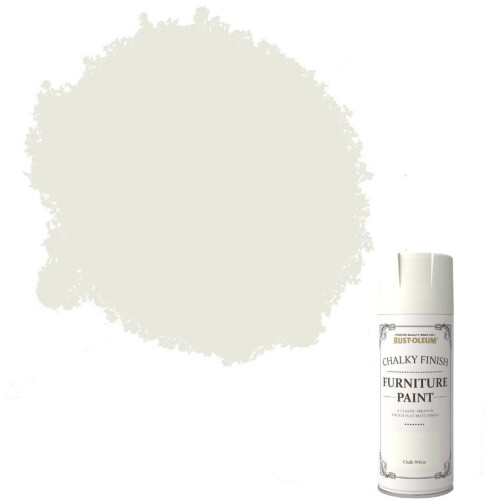 Rust-Oleum Rust-Oleum 400ml White Matt Spray Paint Chalk Chalky Furniture Spray Paint Shabby Chic