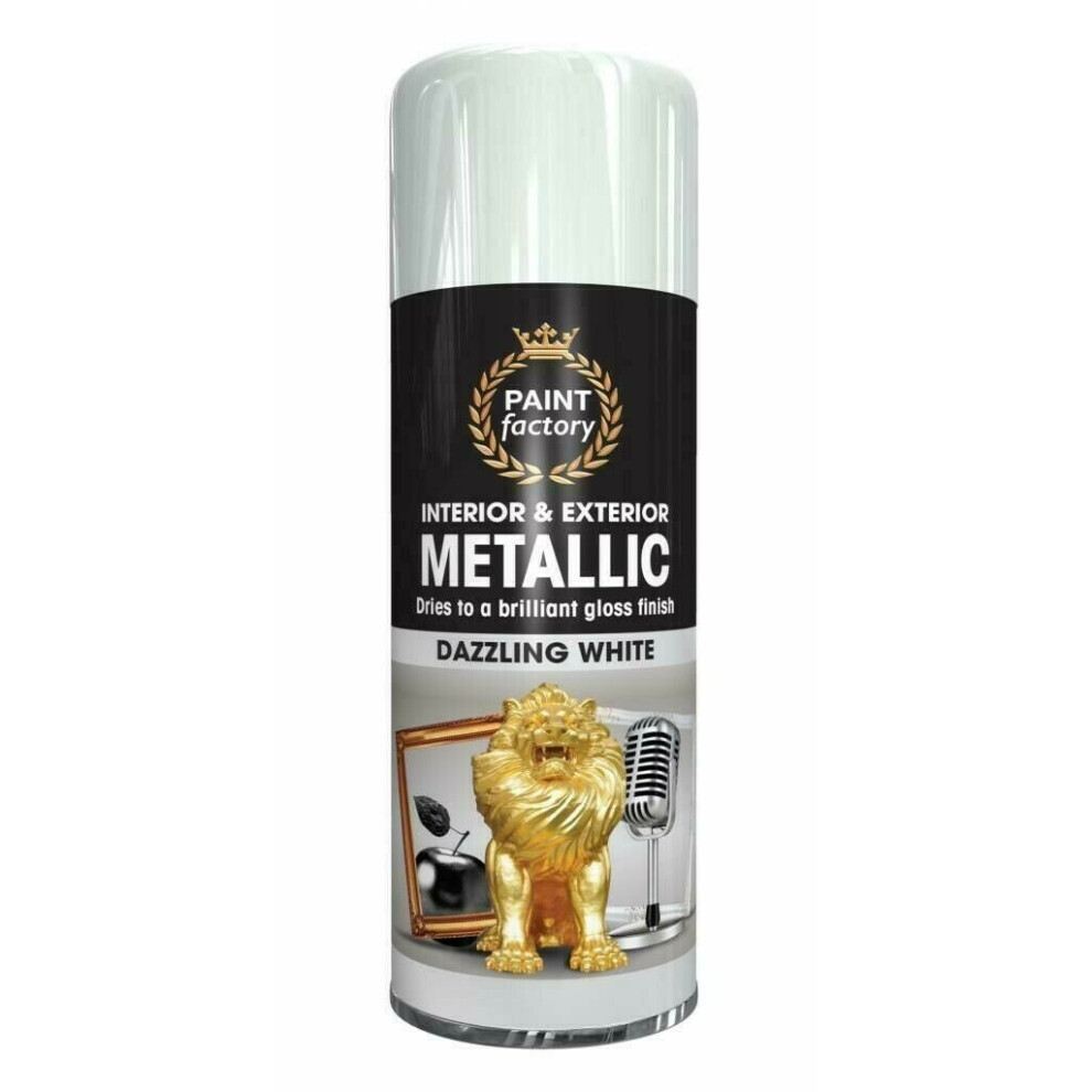 White Metallic Spray Paint 200ml