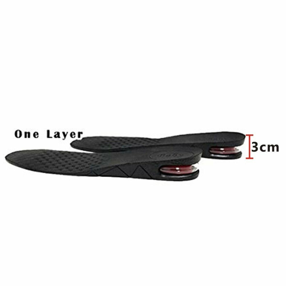 (1Layer(3cm)) Unisex Shoe Lift Height Increase Heel Insoles