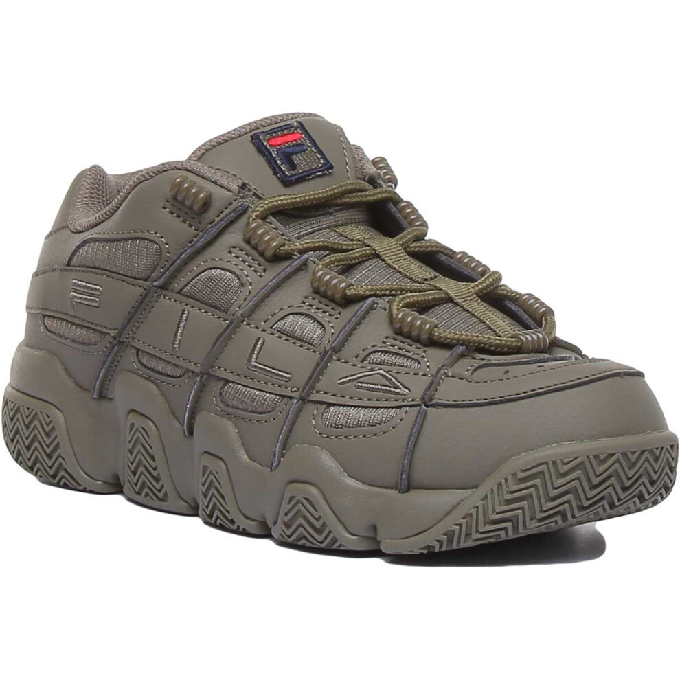 Fila Uproot A-Lace Up Platform In Olive Size 3
