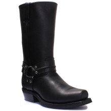 Grinders Renegade Hi Square Toe Harness Boot In Black Size UK 10 / EU 44