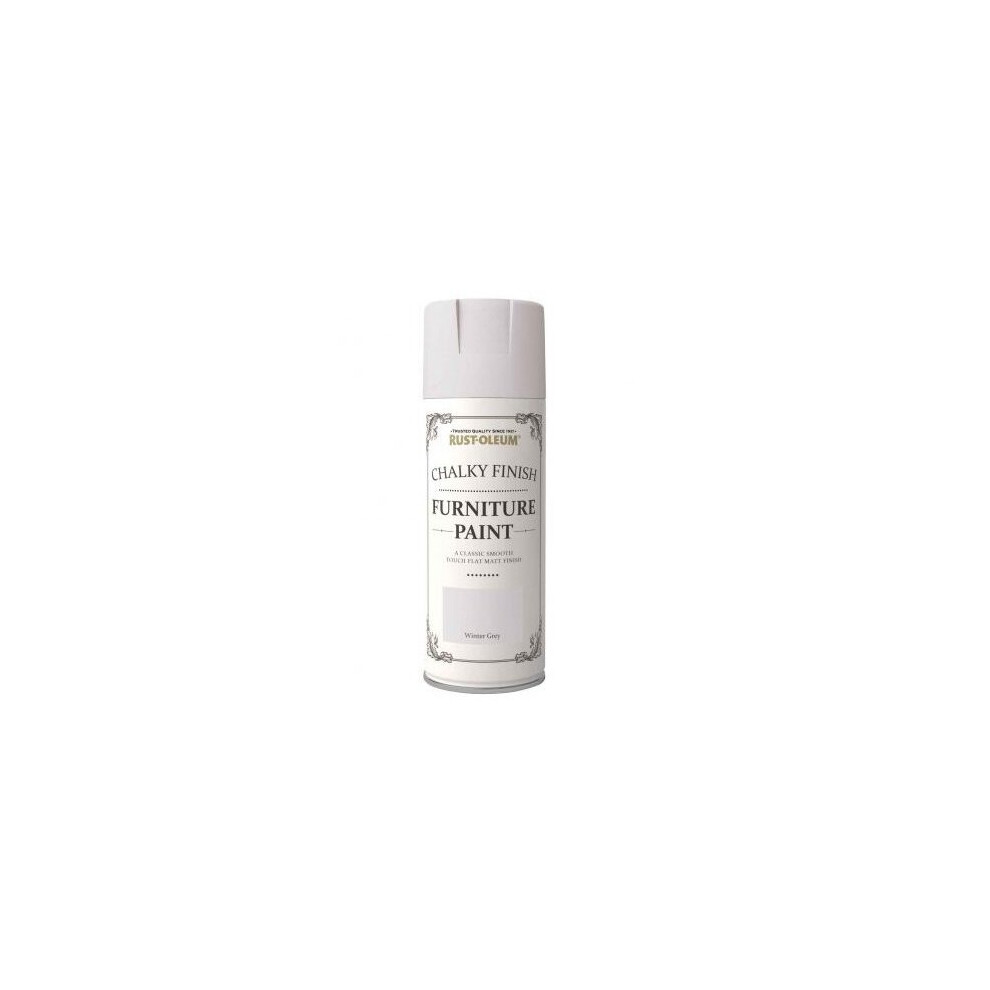 Rust-Oleum Winter Grey Chalky Spray Paint 400ml Shabby Chic Furniture