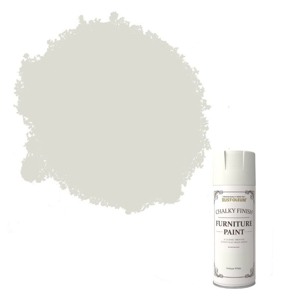 Rust-Oleum 400ml Antique White Chalk Chalky Furniture Spray Paint Shabby Chic