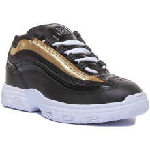 Dc Shoes Legacy Lite Multi Layer Design Casual Lace In Black Gold Size 4