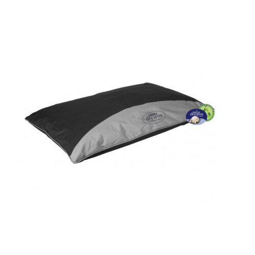 Grey Dog Bed Cushion Medium Waterproof Removable Cover 85cm x 55cm