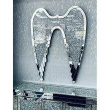 60X80cm Crushed Diamond Crystal Stunning Shiny Wall Hanging Angel Wing