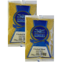 (Pack of 2) Heera Lapsi Coarse (Broken Wheat) 500g (Pack of 1), Prepared by milling raw hard wheat berries,A Nutrient-Dense Grain,Can Be Used In Variety Of Dishes