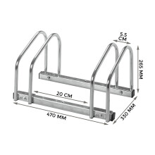 (Two) Cycle Bike Steel Pipe Parking Stand Rack Floor Storage