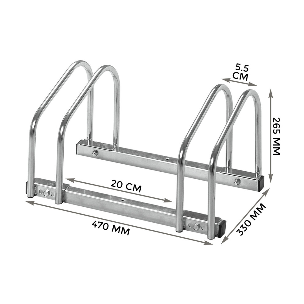 (Two) Cycle Bike Steel Pipe Parking Stand Rack Floor Storage