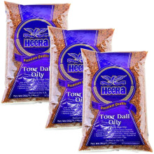(Pack of 3) Heera Toor Dal Oily Malawi 2kg, A Healthy Plant-Based Protein, Popular Ingredient In Traditional Indian Cuisine, Can Be Used In Variety Of Dishes
