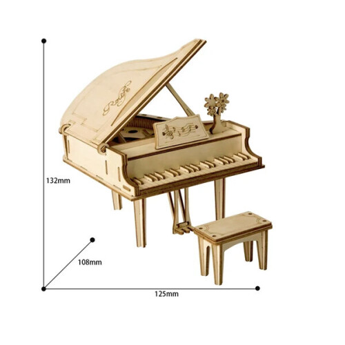 Piano à Queue Maquette en Bois à Assembler - Cadeau Maestro 1