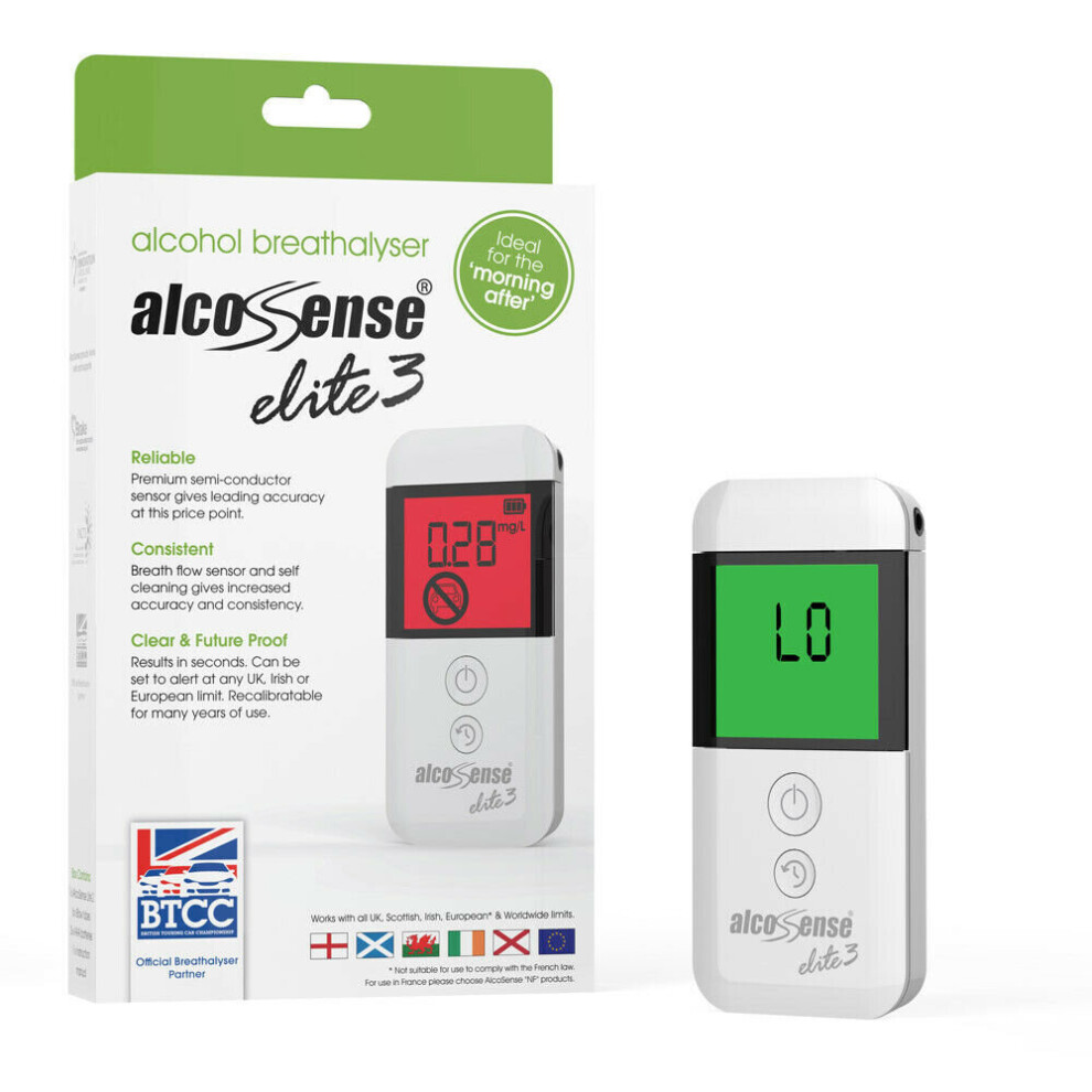 Alcosense Elite 3 Breathalyser Breathalyzer Drink Drive Breath Tester 5060318910380
