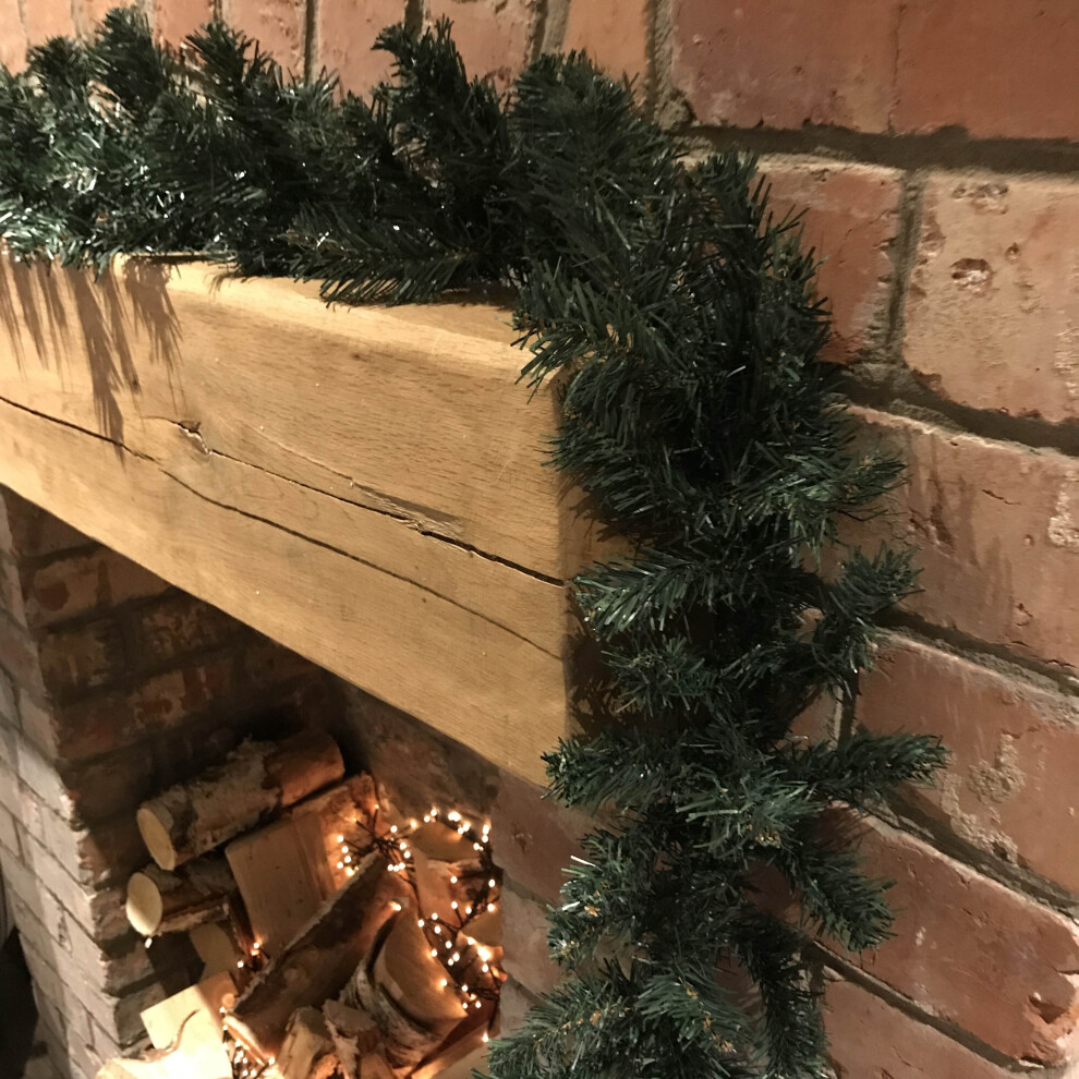 Samuel Alexander 2.7M Woodland Pine Pvc Christmas Garland Plain Green