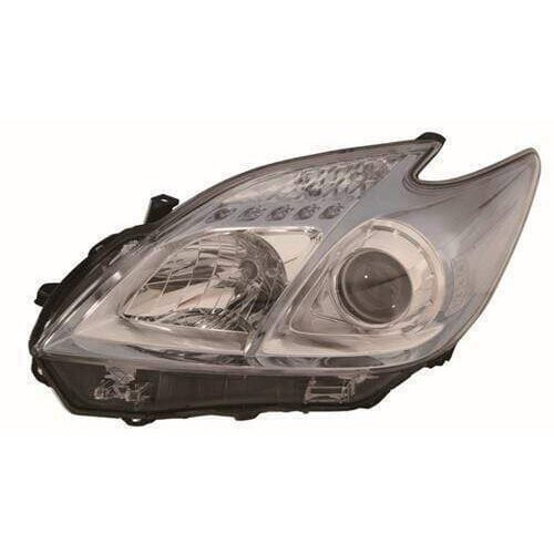 Toyota Prius 2009-2012 Headlight Headlamp Halogen With Chrome Bezel Left Side