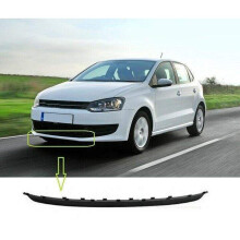 VW Polo 2009-2014 Front Bumper Spoiler Trim Black (Clips To The Spoiler)