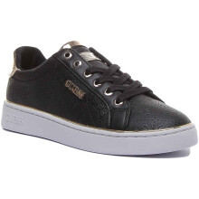 Guess Fl5Bekfal12 Beckie Lace Up Gold Logo In Black Gold Size 36