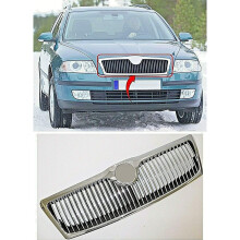 Skoda Octavia 2004-2009 Front Main Grille With Chrome Frame And Slats Estate