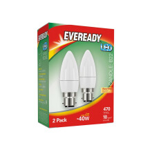 Eveready LED Candle 470 Lumen B22 Warm White x 2 S15297